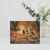 Carte Postale Chats en automne (Debout devant)