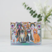 Carte Postale Chats en carrosserie (Debout devant)