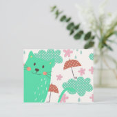 Carte Postale Chats en pluie (Debout devant)