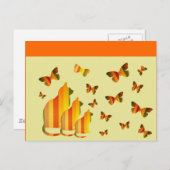 Carte Postale Chats et papillons (Devant / Derrière)