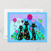 Carte Postale "Chats fantastiques de l'été" (Devant / Derrière)