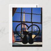 Carte Postale chats    inlove à paris (Devant / Derrière)