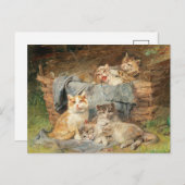 Carte Postale Chats joueurs | Julius Adam le Jeune (Devant / Derrière)