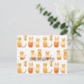 Carte Postale Chats Kitty Orange (Debout devant)
