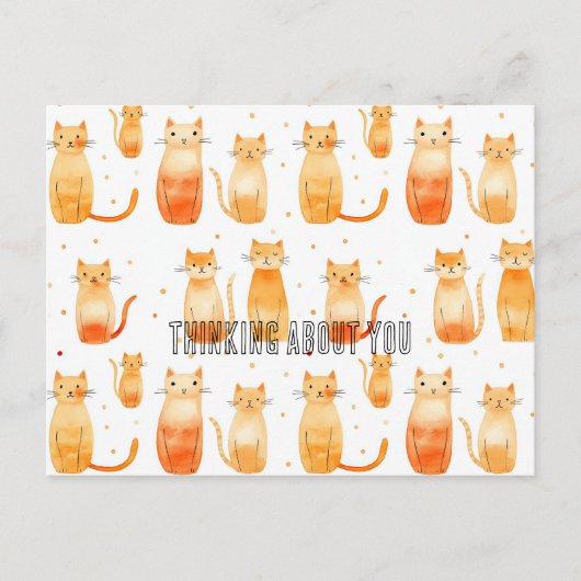 Carte Postale Chats Kitty Orange (Devant)