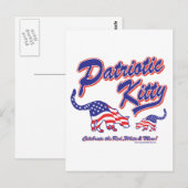 Carte Postale Chats Kitty Patriotique (Devant / Derrière)