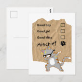 Carte Postale Chats malicieux (Devant / Derrière)