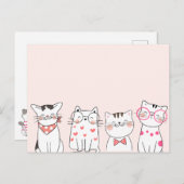 Carte Postale Chats mignons (Devant / Derrière)