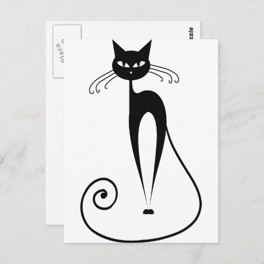 Carte Postale Chats noirs (Devant / Derrière)