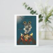 Carte Postale Chats noirs qui blessent des esprits à l'Halloween (Debout devant)