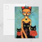 Carte Postale Chats par IA (Devant / Derrière)