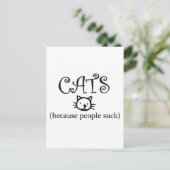 Carte Postale Chats parce que les gens sont nuls (Debout devant)