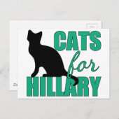 Carte Postale Chats pour Hillary (Devant / Derrière)