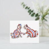 Carte Postale Chats rayés, Louis Wain, (Debout devant)