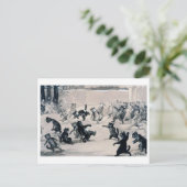 Carte Postale Chats Snowball Combat, Louis Wain (Debout devant)