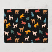 Carte Postale Chats sur le noir (Devant)