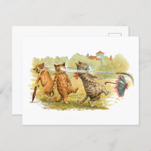 Carte Postale Chats surpris Louis Wain