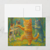 Carte Postale Chats Tai Chi (Devant / Derrière)