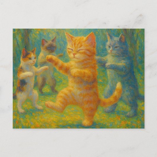 Carte Postale Chats Tai Chi (Devant)