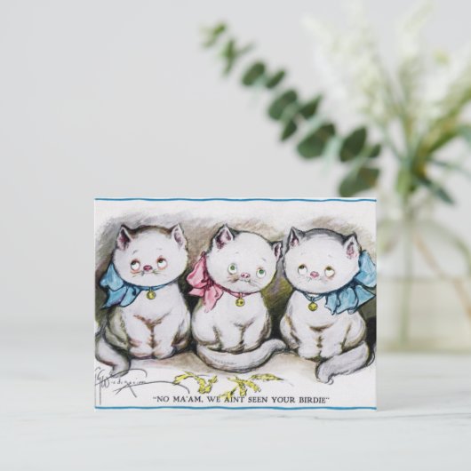 Carte Postale Chats vintages (Debout devant)