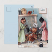 Carte postale Chats vintages (Devant / Derrière)