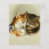 Carte Postale Chats Vintages mignons (Devant)