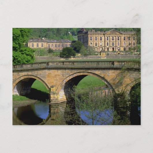 Carte Postale Chatsworth House, Derbyshire, Royaume-Uni (Devant)