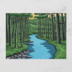 Carte Postale Chattahoochee River Atlanta, Géorgie Peinture