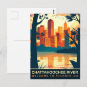 Carte Postale Chattahoochee River Atlanta, Géorgie, Voyage (Devant / Derrière)