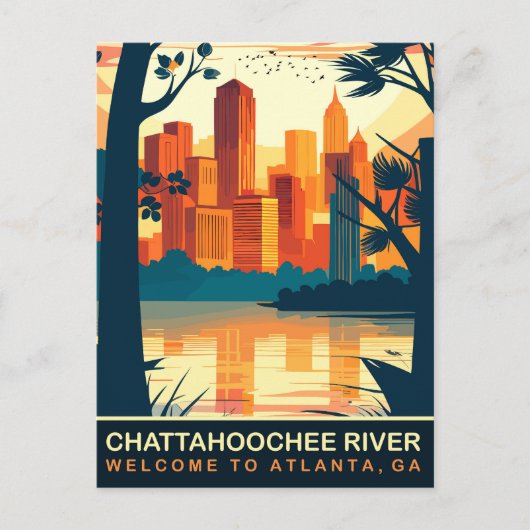 Carte Postale Chattahoochee River Atlanta, Géorgie, Voyage (Devant)