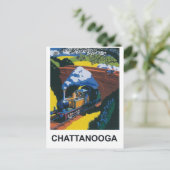 Carte Postale Chattanooga, train à vapeur sous le pont (Debout devant)