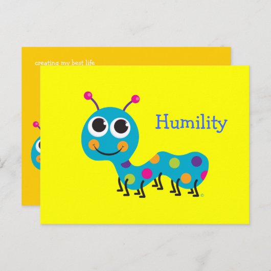 Carte Postale Chatte à l'humilité (Devant / Derrière)