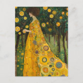 Carte Postale Chatte citronnier femme en style Klimt (Devant)