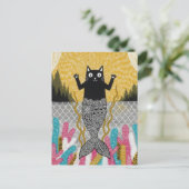 Carte Postale Chatte sirène unique (Debout devant)