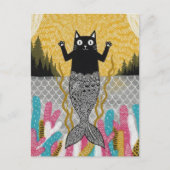 Carte Postale Chatte sirène unique (Devant)