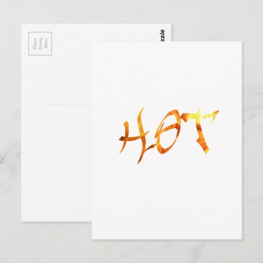 CARTE POSTALE CHAUD (Devant / Derrière)