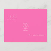 Carte Postale Chaud rose simple texte seulement Mariage Enregist (Devant)