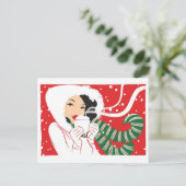 Carte postale chaude de cacao (Debout devant)