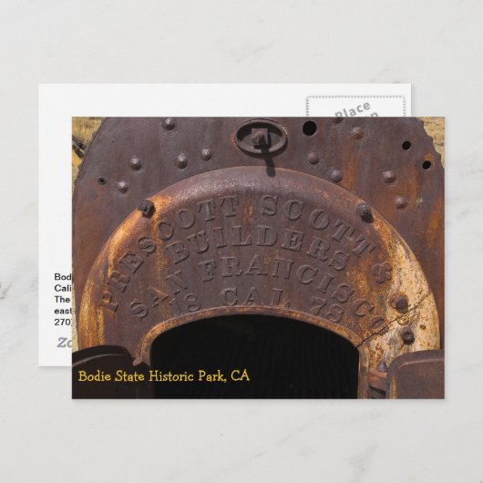 Carte Postale Chaudière de Bodie (Devant / Derrière)