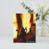 Carte Postale Chaudron du dragon, temple bouddhiste, offrandes / (Debout devant)