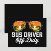 Carte Postale Chauffeur D'Autobus Lunettes De Soleil Hors Servic (Devant / Derrière)