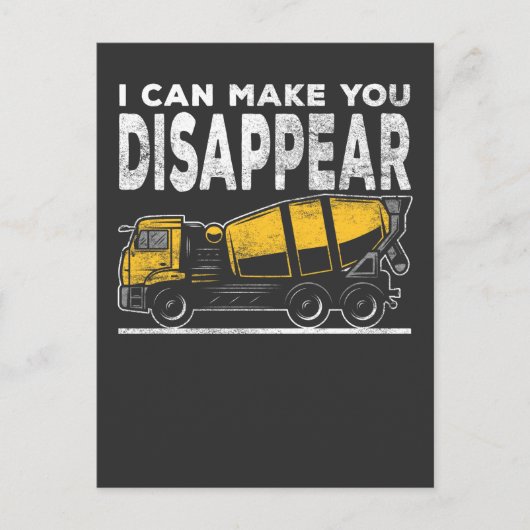 Carte Postale Chauffeur de camion en béton du chantier de constr (Devant)