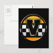Carte Postale Chauffeur de taxi V initial (Devant / Derrière)