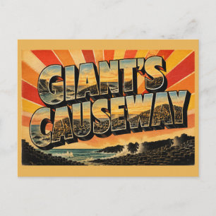 Carte Postale Chaussée des Géants Irlande du Nord Voyage Rétro