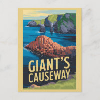 Chaussée du Géant Irlande Voyage Art Rétro
