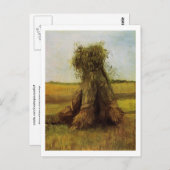 Carte Postale Chaussées de blé en champ, Van Gogh Art (Devant / Derrière)
