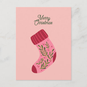Carte Postale Chaussette de Noël joyeux