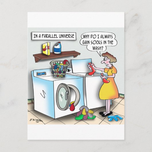 Carte Postale Chaussettes dans un univers parallèle (Devant)