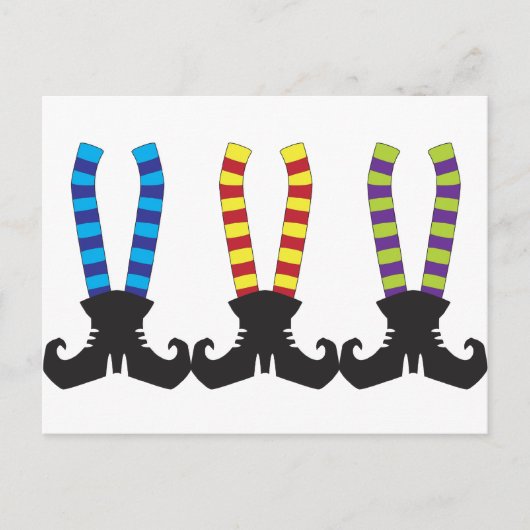Carte Postale Chaussettes de sorcière (Devant)