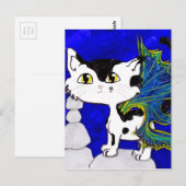 Carte Postale Chaussettes Frixie, Fée Chat (Devant / Derrière)